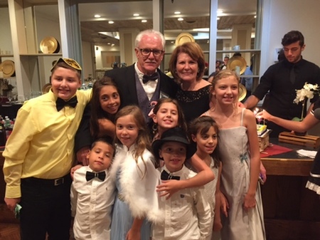 our eight grandchildren at my husband’s 70th b