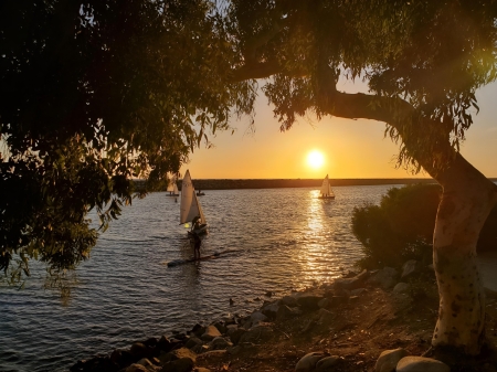 Sunset at the harbor