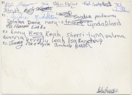 Mr Hansen Grade 6 1979-80 Signatures