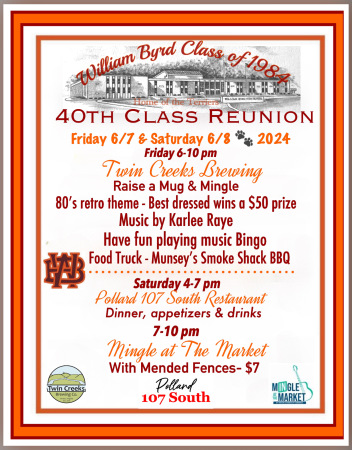 40th Class Reunion 6/7 & 6/8 2024