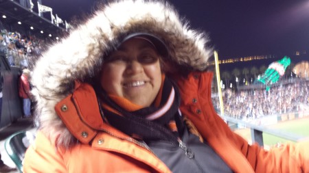 Wife at SF Giants game