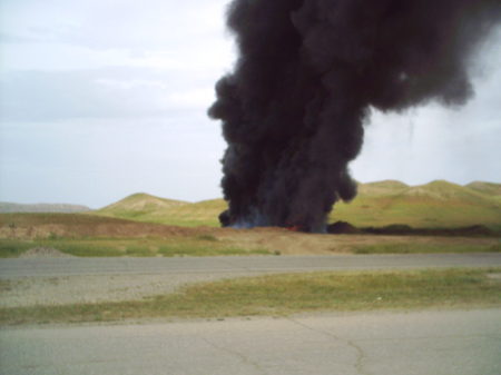 Iraq burning the mid morning oil