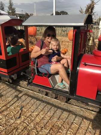 Pa's PUmpkin Patch with granddaughter Malea ag