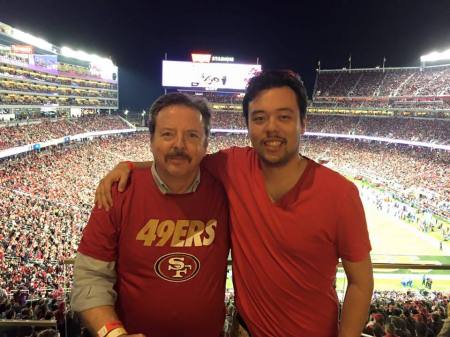 Home 49er game with son Ben 2015