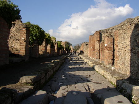 This is a street in Pompei Italy