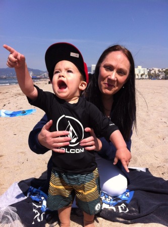Me & my grandson, Balboa Beach, CA