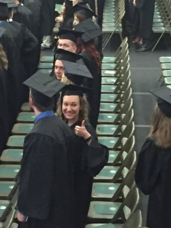 My granddaughter Madison graduating from SRU!