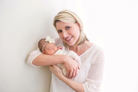 Amy and our first granddaughter Avery