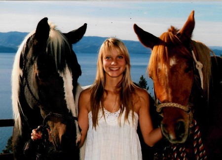 Jade at home with her Horses 2010
