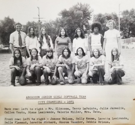 1971 Aberdeen softball champions.