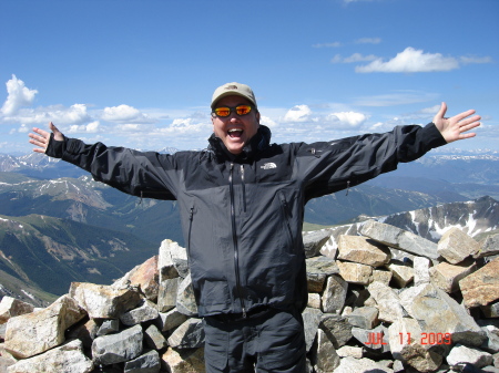 Reaching the summit of Gray's Peak