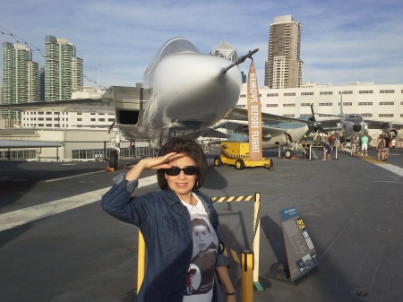 Touring the Midway and honoring dad, WWII.