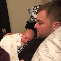 My baby, Joshua, with his baby, Ryan