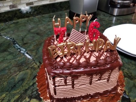 Chocolate Mouse Cake for 76th BD!