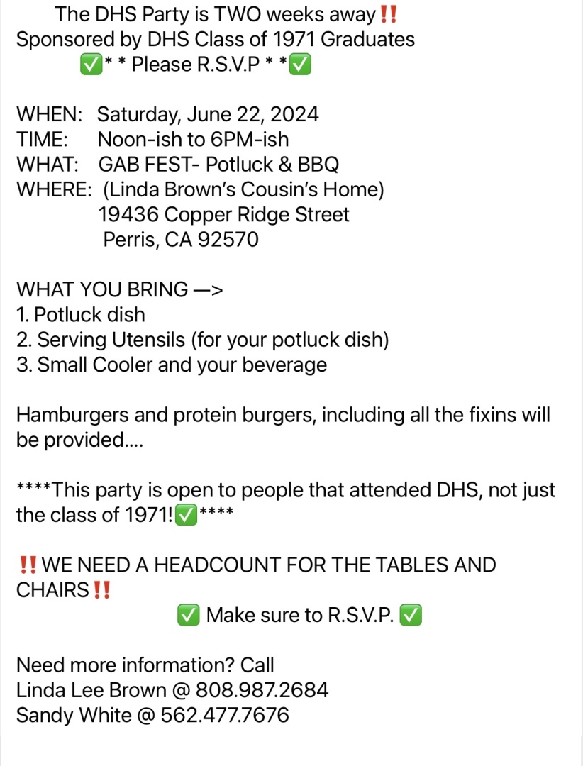 Downey High School Reunion