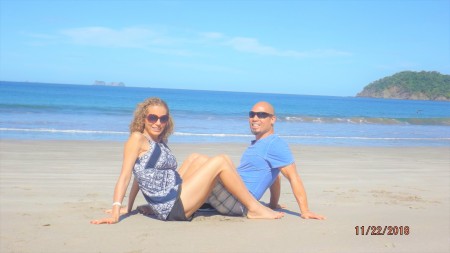 Me & my Wife Nydia just relaxing on our beach