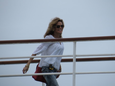 Walking the promenade deck