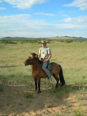 Riding Mongol horse, Mongolia 2005