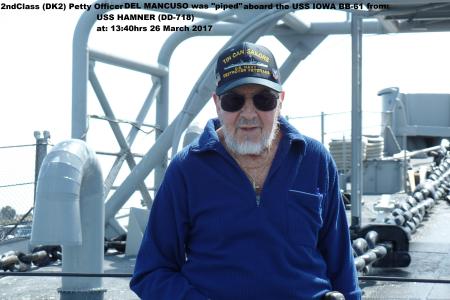 Del visiting the USS Iowa (BB-61)