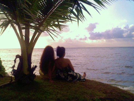 Toni on the left with her sister Maria