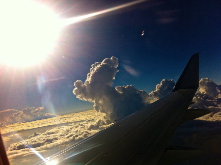 A cloud that looks like Goofy. Over Kansas City, Mo.