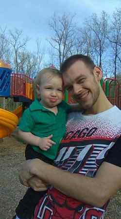 My grandson with his Daddy