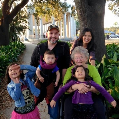 Mom, Jeremy & his family at City Park 