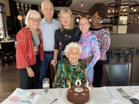 Celebrating 104 with Ellen.