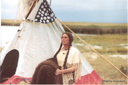 Barb at filming of History of Pueblo Film