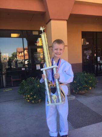 Grandson  Wil; 3rd place trophy