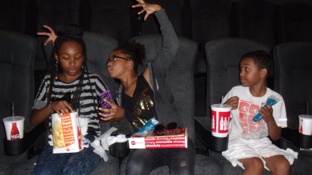 Goofing off at the movies