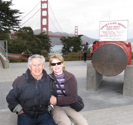 At the Golden Gate Bridge, San Francisco, CA