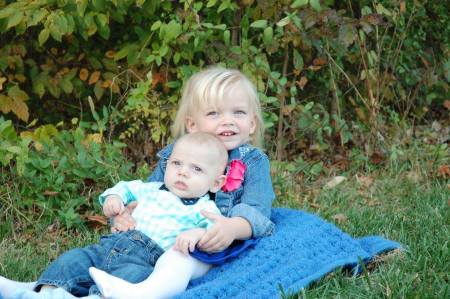 Two of my great grandkids....Lilly and little brother Bryson