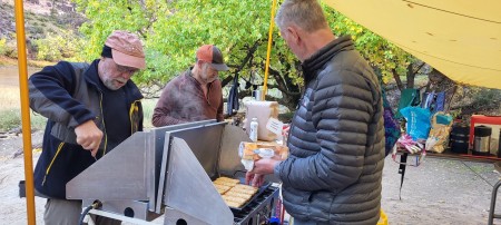 Cooking Breakfast, Lodore Canyon 10/21