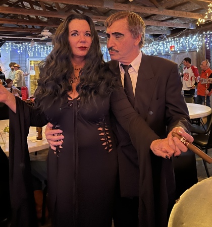 Morticia and Gomez Halloween fun