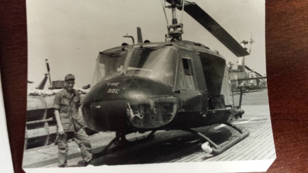 Mark with his helicopter 66-16109 in Vietnam