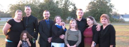 My Mom's funeral with some of my kids