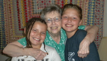 Granny Carol with Gr-Grans Maize and Brazos on