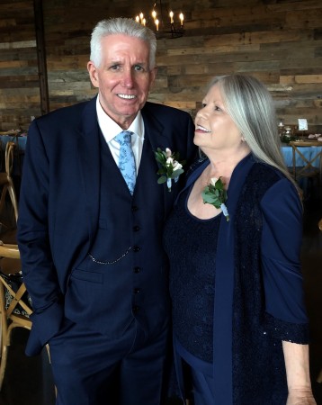 Donna & I at our Grandson's wedding-2021
