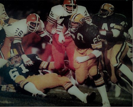 Me, #60, blocking for John Brockington 1977 