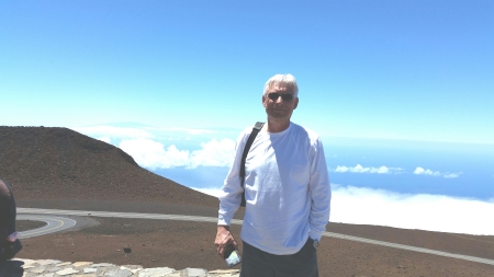 Above the clouds atop Mt. Haleakala, Maui.