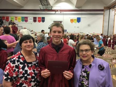 Proud Grandmas.   High School next!