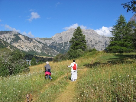 walking in French Alps