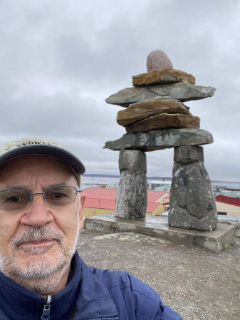 Fall 2021 in Rankin Inlet, NU with Inukshuk