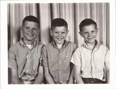 My brothers Tommy, Donny, and Bobby 1963