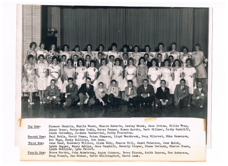 Diane Bowe's album, Grade 8 graduation 1960