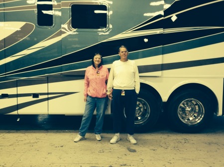 Irene & I in front our new RV in January 2014