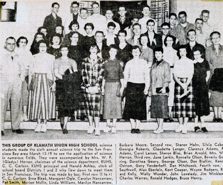 1955 SCIENCE TRIP