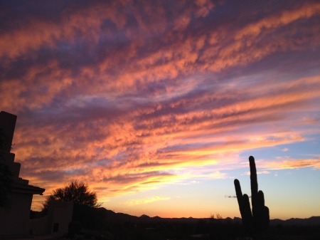 AZ Sunset from our primary home in Scottsdale