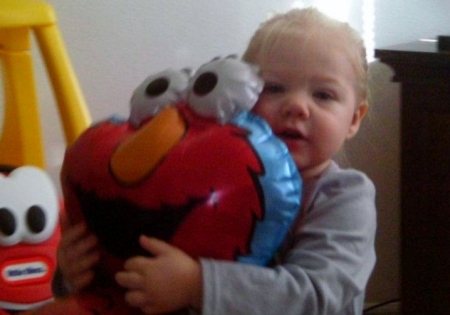 My Grand daughter Emma....she loves Elmo